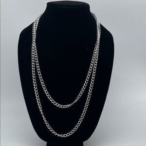 Monet Silver 54” Chain Necklace